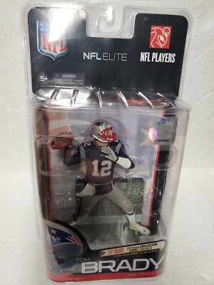 McFarlane NFL Elite Tom Brady (Blue Jersey) New England Patriots Action  Figure