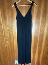 J.Crew Black V-Neck Sleeveless Casual Maxi Womens Dress Size Small