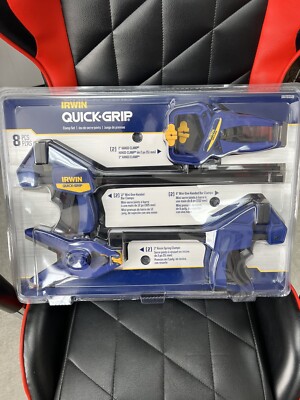 IRWIN QUICK-GRIP Woodworking Clamps Set 8-Piece (IRHT83220) 8 Piece Set