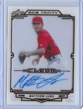 2019 Leaf Trinity MATTHEW LUGO Clear Acetate Bronze Foil Auto RC Angels