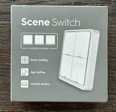 ZigBee Wireless 12 Scene Smart Switch Push Button 4 Button
