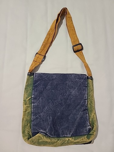 Boho Hippie Multicolor Patchwork Crossbody Bag/Purse Size:M - Picture 2 of 5