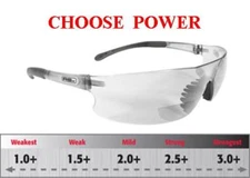 Radians Rad-Sequel RSX Bi-focal Clear Safety Glasses Sizes - Choose 1.0 - 3.0