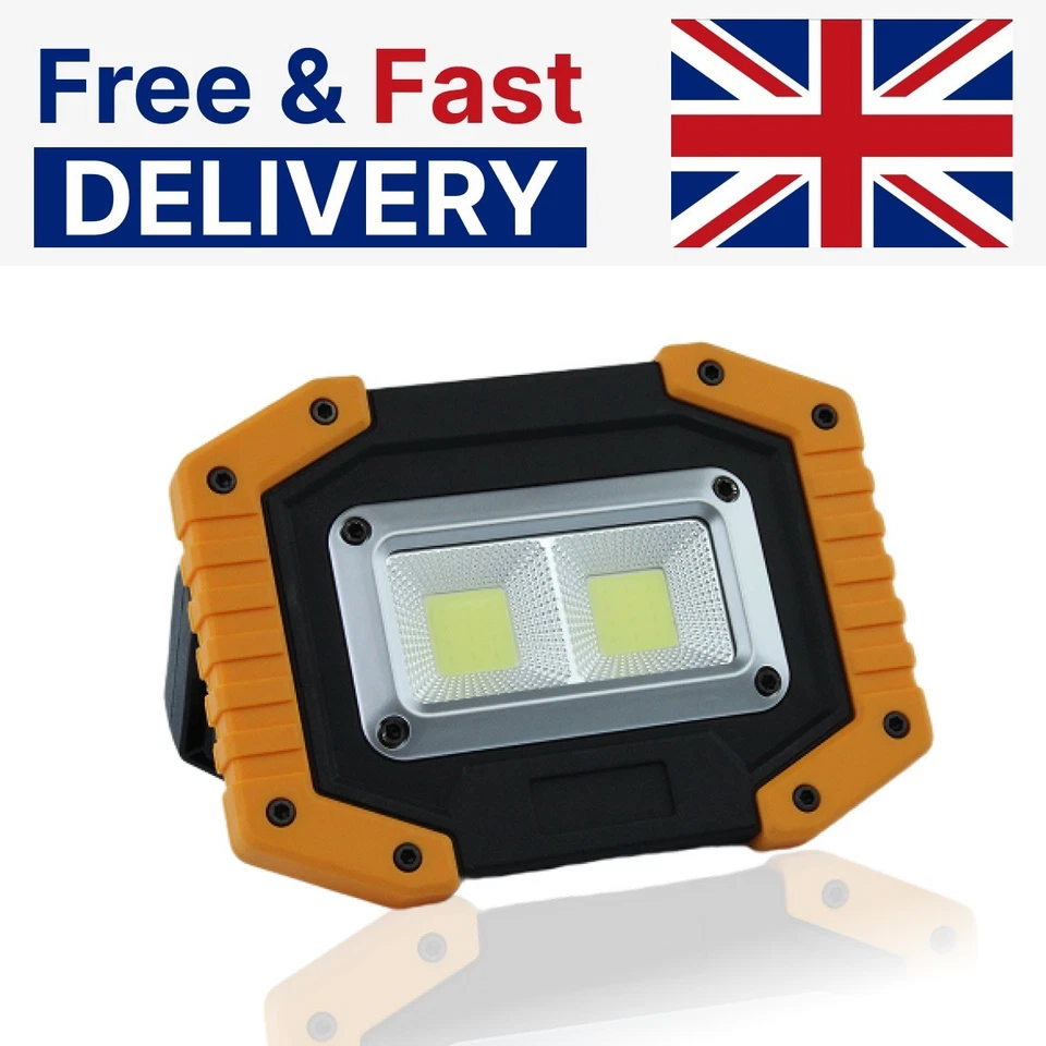 DOMIRA Rechargeable LED Work Light – COB Work Lamp with 3 Light Modes - Portable