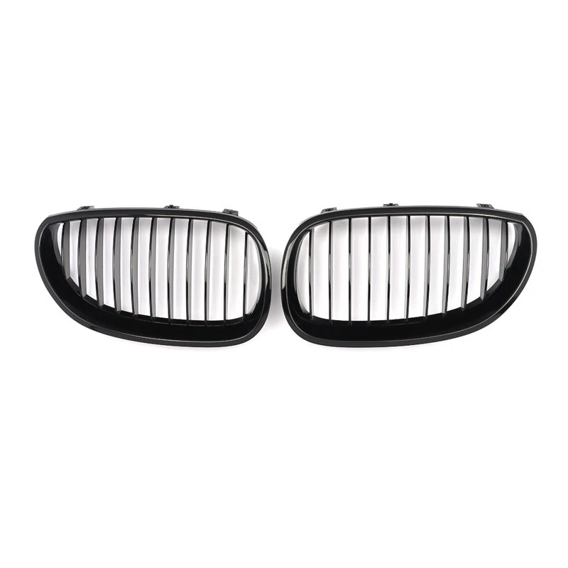 Gloss Black Front Grill Grille For 2003-2010 BMW E60 E61 528i 535i 530xi 545i M5 Foto 2 de 4