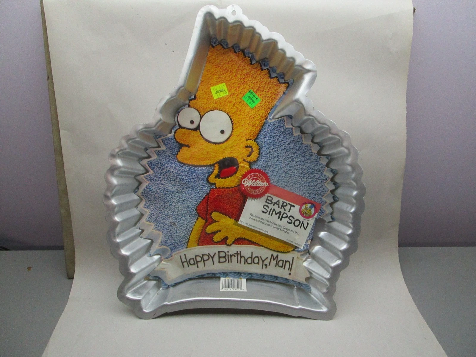Vintage 1990 Wilton Cake Pan Aluminum Character Mold Bart Simpson Simpsons