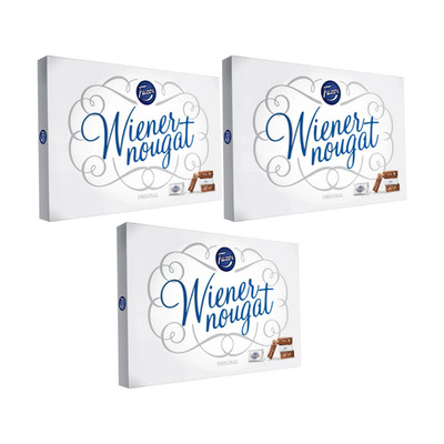 3x Fazer Wiener Nougat 210g Vegan Almond Nougat Finnish Candy Box