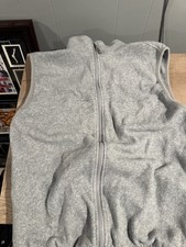 LL Bean Vest Kids Unisex Sz XL 18-20 Full Zip Sleeveless Pockets Fleece Gray