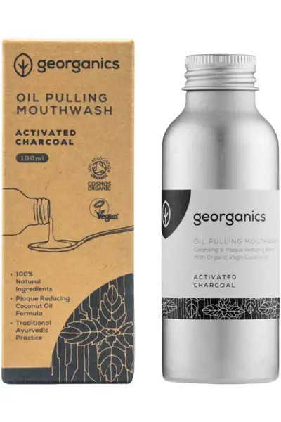 Georganics Oil Pulling Mouthwash - Charcoal 100ml - Image 2