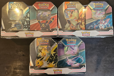 V Heroes 3x 2-Pack Tin Bundle Set Eevee Evolutions (Target 2023