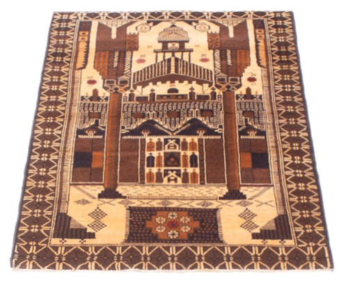Vintage Hand-Knotted Area Rug 2'11" x 4'6" Traditional Wool Carpet - Picture 3 of 9
