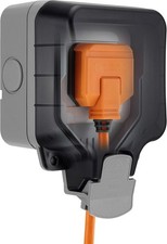 Image of BG Electrical WP23-01 Single Outdoor Weatherproof Unswitched Socket, IP66 Rated