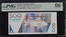 Aruba 500 Florin 1993 P15 PMG Gem Uncirculated 66 EPQ