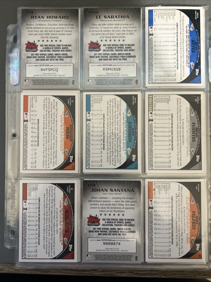 “2008 Topps Baseball Card Lot w/ Max Scherzer Rookie RC + Stars A-Rod,Howard, CC - Image 2 of 4