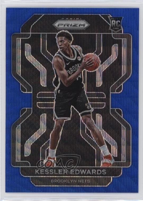 2021-22 Panini Prizm Blue Wave Prizm Kessler Edwards #284 Rookie RC