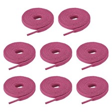 4 Pairs Flat Shoe Laces 5/16" x 150" Polyester Sneaker Shoestring, Purple