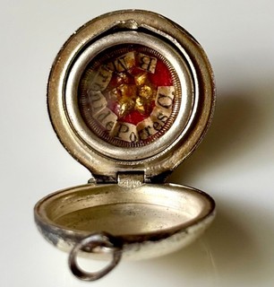 Vintage Reliquary Relic Pendant St. Martin de Porres w/COA c. 1962 Locket