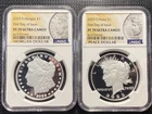 2025-S Proof $1 Morgan and Peace Silver Dollar 2pc Set NGC PF70