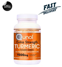 Qunol Turmeric Curcumin 1500mg Extra Strength Joint Support - 180 Capsules