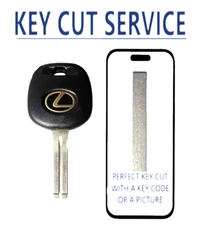 KEY CUT + Lexus TOY48 (TR48PHT) Transponder Key (Short) ES GS IS LS RX 99-03