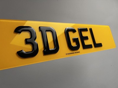 3D Gel Number Plates | Show or Road Legal | Single or Pair | Premium Quality