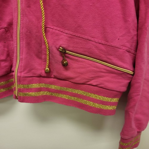Apple Bottoms Velour Hoodie Full Zip Pink Gold Tracksuit 3X Womens Jacket - Picture 4 of 7