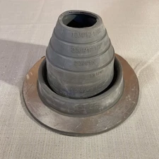 Dektit #2 Metal Roofing Pipe Boot Flashing, 3/4”-3 1/4”Pipes, Color Gray. New
