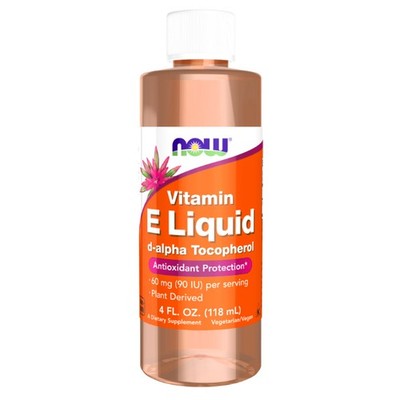 Vitamin E Flüssigkeit 60 mg (90 IE) 118 ml Now Foods