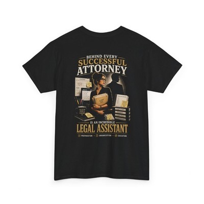 Legal Assistant Shirt | Behind Every Successful Attorney Graphic Tee 