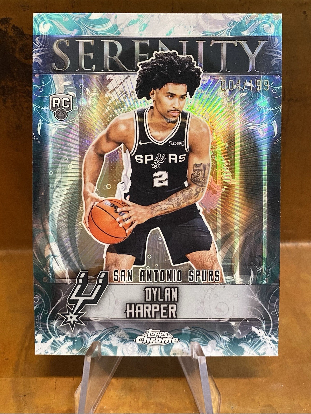 2025-26 Topps Chrome DYLAN HARPER #SY-12 Serenity Insert AQUA Refractor /199 SP