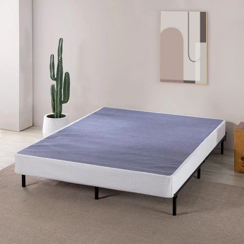 ZINUS 7 Inch Metal Smart Box Spring, Mattress Foundation, Strong Queen, Grey 