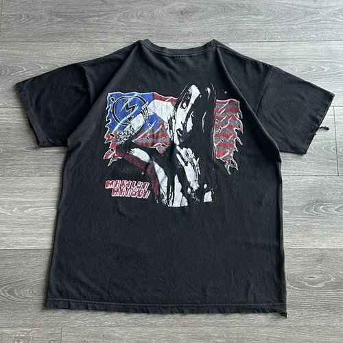 Marilyn Manson Band T-Shirt Men’s Large Distressed T Vintage vintage concert t-shirt, vintage, size L, single stitch, B+ condition
