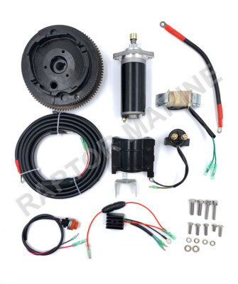 Electrical start conversion kit for YAMAHA 2 stroke 15HP outboard, model 63V