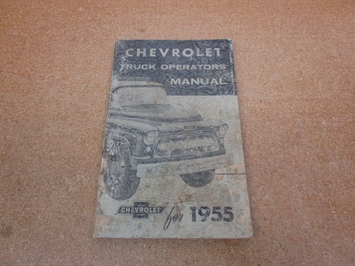 1955 Chevrolet PICKUP truck 3100 3200 Thriftmaster owners manual guide ORIGINAL