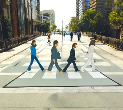 Copyright registered handmade 3D popup card Beatles Abbey Road