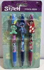Disney Stitch Pen Set Of 3 Pack Lilo Stitch Scrump NEW