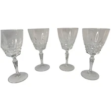 Vintage Set of 4 Cherbourg 24% French Lead Crystal Unit No. 5 Cordial Glasses