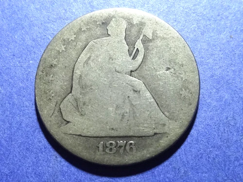 1876 Seated Liberty Half Dollar  AG