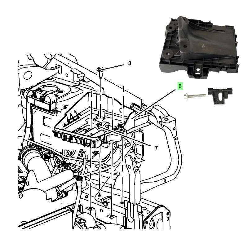 Bandeja de batería 5115730AC para Jeep Compass 07-13 Foto 3 de 4