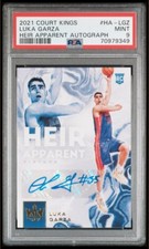 PSA 9 - LUKA GARZA #'d 72/149 Auto - 2021 Court Kings Heir Apparent Autograph RC