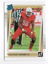 Payton Turner 342 2021 DonrussRC Rookie New Orleans Saints Card
