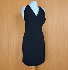 GUESS Dress LBD Black Short Strappy Large UK 12 Stretch - New