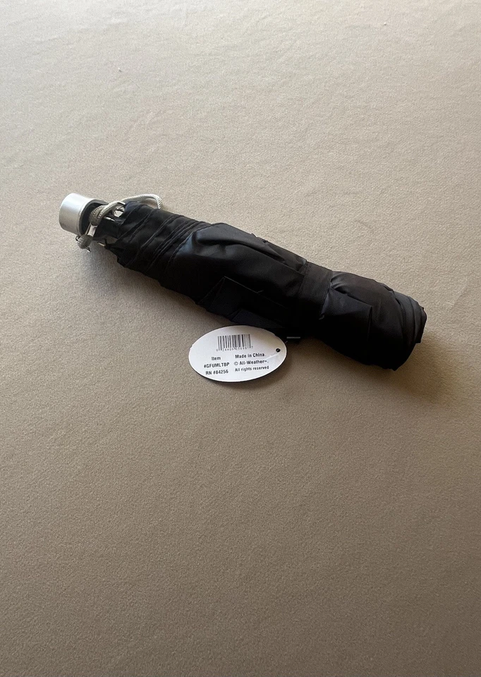 Easy-Dry Black All-Weather Mini Umbrella, Easy To Open & Close, New With Tags! - Image 3 of 4