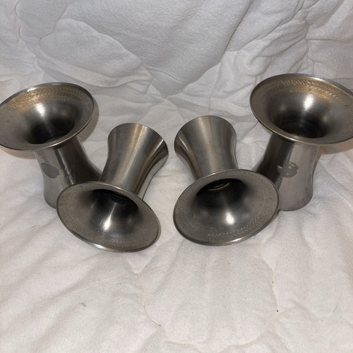 Vintage Lily-Tulip Cup Corp NO. 5 MS Paper Cup Holder Lot of 4 Brushed Aluminum