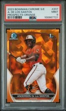2023 Bowman Chrome Sapphire #207 Anderson De Los Santos 1st Orange RC /75 PSA 9