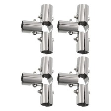 4 Vías Estructural Tubo Conector 4ud Cadena Enlace Cerca Abrazadera Ajuste OD 1"