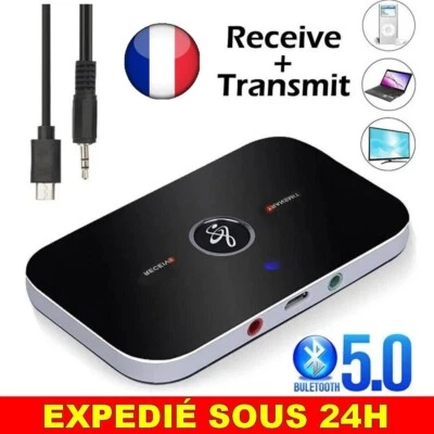 ✅Transmetteur Récepteur Audio Bluetooth 5.0 Adaptateur Stéréo AUX RCA USB TV 3.5 - Photo 1/4