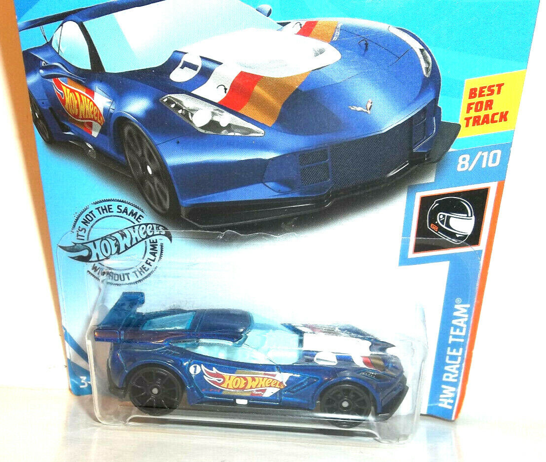 2019 HOT WHEELS 1:64 HW RACE TEAM 8/10 DARK BLUE CORVETTE C7.R