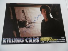 Jürgen Prochnow Autogramm signed A4 Kinoaushangbild "Killing Cars"