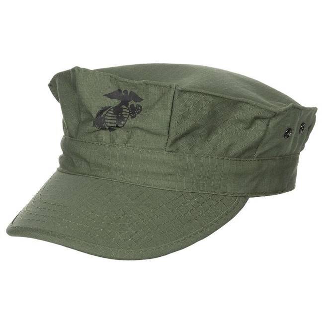 USMC Olive Drab Utility Cover - Marine Corps OD Green 8-Point Hat